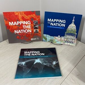 Set of Three (3) ESRI GIs Mapping The Nation Paperback Books ESRI Press Good